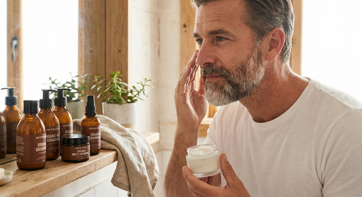 Best certified natural skincare for men over 40